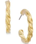 Alfani Gold-tone Small Twist Hoop Earrings