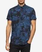 Calvin Klein Jeans Men's Floral Shadow-print Cotton Shirt