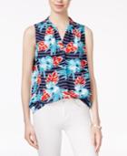 Maison Jules Sleeveless Printed Top, Only At Macy's