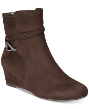Impo Glammed Wedge Zip Booties Women's Shoes