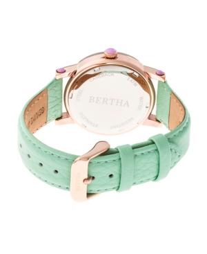 Bertha Quartz Betsy Collection Rose Gold And Mint Leather Watch 38mm