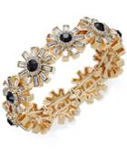 Charter Club Gold-tone Stone And Crystal Asterisk Stretch Bracelet, Only At Macy's