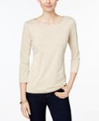 Charter Club Petite Metallic Top, Only At Macy's
