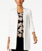 Alfani Crochet-back Open-front Cardigan, Created For Macy's