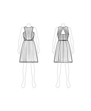 Customize: Switch To Knee Length And Remove Slits - Fame And Partners Pleated Overlay Knee-length Dress