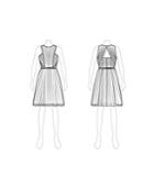 Customize: Switch To Knee Length And Remove Slits - Fame And Partners Pleated Overlay Knee-length Dress