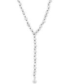Lucky Brand Silver-tone Imitation Pearl Lariat Necklace, 19-1/2 + 2 Extender
