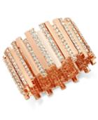 Thalia Sodi Rose Gold-tone Pave Bar Stretch Bracelet, Only At Macy's
