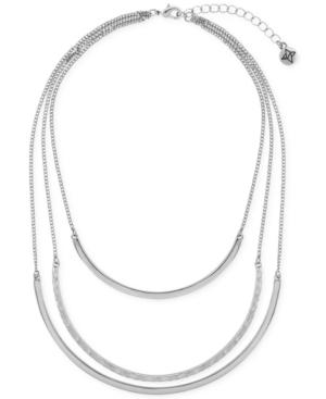 Bcbgeneration Silver-tone Three-row Collar Necklace