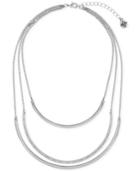 Bcbgeneration Silver-tone Three-row Collar Necklace