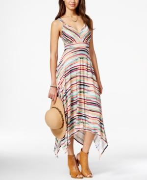 American Rag Printed Empire-waist Handkerchief-hem Maxi Dress, Only At Macy's
