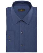 Club Room Estate Wrinkle Resistant Shadow Blue Solid Dress Shirt