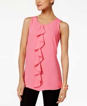 Alfani Petite Ruffle Top, Only At Macy's