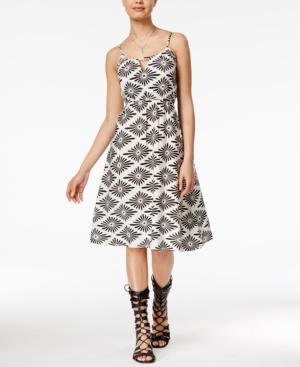 Volcom Juniors' Rough Edges Printed Fit & Flare Dress