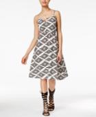 Volcom Juniors' Rough Edges Printed Fit & Flare Dress