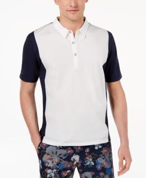 Daniel Hechter Paris Men's Ash Mix-media Colorblocked Polo