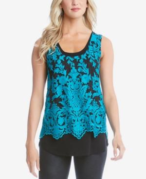 Karen Kane Contrast-lace Layered-look Top