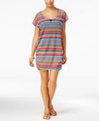 Anne Cole Triangle Striped Mesh Tunic Cover-up Women's Swimsuit