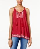 American Rag Embroidered Sleeveless Top, Only At Macy's