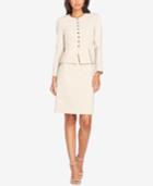 Tahari Asl Pleated Peplum Skirt Suit