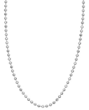 "14k White Gold Necklace, 16-20"" Bead Chain"