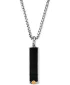 Effy Men's Onyx (33-1/2 X 7-1/2mm) Pendant Necklace In Sterling Silver And 18k Gold