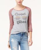 Hybrid Juniors' Good Vibes Graphic T-shirt