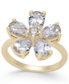 Charter Club Gold-tone Crystal Flower Ring, Only At Macy's