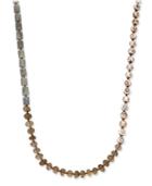 Paul & Pitu Naturally Multi-stone And Cultured Freshwater Pearl Beaded Rope Necklace