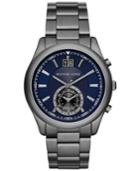 Michael Kors Men's Chronograph Aiden Gunmetal-tone Stainless Steel Bracelet Watch 43mm Mk8418