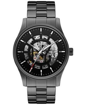 Caravelle New York By Bulova Men's Automatic Gunmetal-tone Stainless Steel Bracelet Watch 42mm 45a121