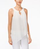 Bcx Juniors' Sleeveless Asymmetrical-hem Blouse