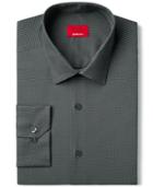Alfani Spectrum Slim-fit Charcoal Pindot Print Dress Shirt, Only At Macy's