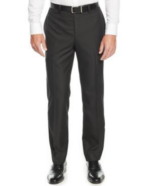 Tallia Black Shadow Striped Slim-fit Pants