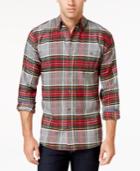 Weatherproof Vintage Men's Big And Tall Plaid Flannel Shirt, Classic Fit