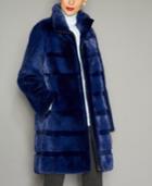 The Fur Vault Striped Mink Fur Coat