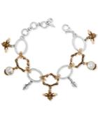 Lucky Brand Two-tone Bee Charm Bracelet