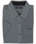 Nautica Men's Slim-fit Geo-print Short-sleeve Shirt