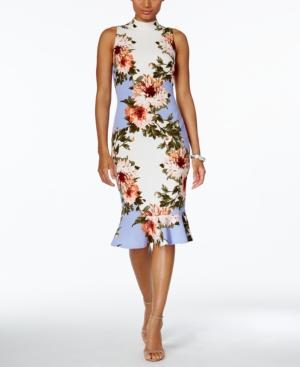 Jax Floral-print Ruffle-hem Sheath Dress