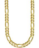Italian Gold Figaro Link 24 Chain Necklace In 14k Gold