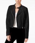 Bar Iii Cropped Faux-leather Jacket, Only At Macy's