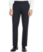 Kenneth Cole Reaction Flat-front Slub Stripe Dress Pants