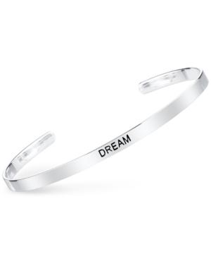 Unwritten Dream Engraved Cuff Bracelet In Sterling Silver
