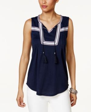 Style & Co Petite Peasant Top, Created For Macy's