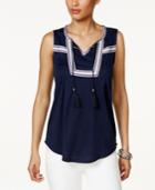 Style & Co Petite Peasant Top, Created For Macy's