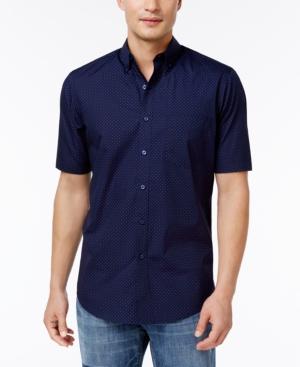 Club Room Men's Dot-print Cotton Shirt