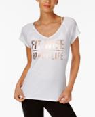 Ideology Metallic-graphic Bride T-shirt, Only At Macy's