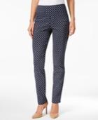 Charter Club Geometric-print Slim-leg Pants, Only At Macy's