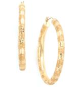 Signature Gold Hoop Earrings In 14k Gold Over Resin