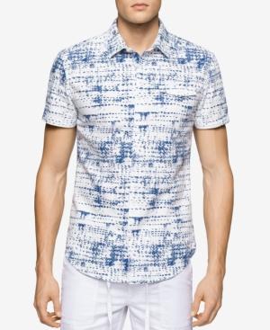 Calvin Klein Jeans Men's Tread-print Short-sleeve Shirt